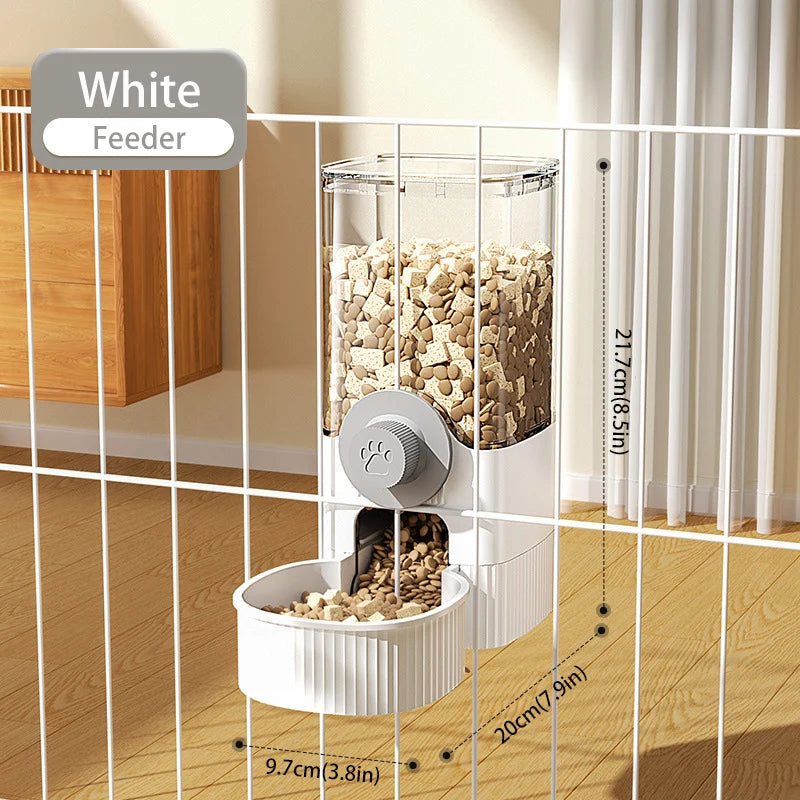 1.2L Automatic Pet Feeder Cage Hanging Bowl,Suitable for Small Puppy Cat Rabbit Food Container Dispenser Bowl