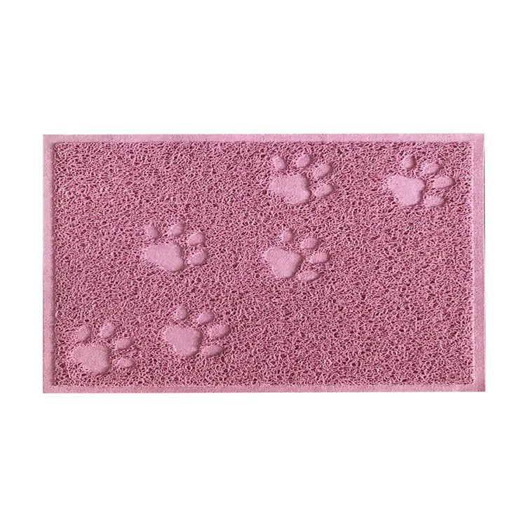 Pet Cat Litter Mat Portable Soft Paws Printed Pad Waterproof Non Slip Pad for House Floor Car Cleaning Supplies PVC Thicken Mat