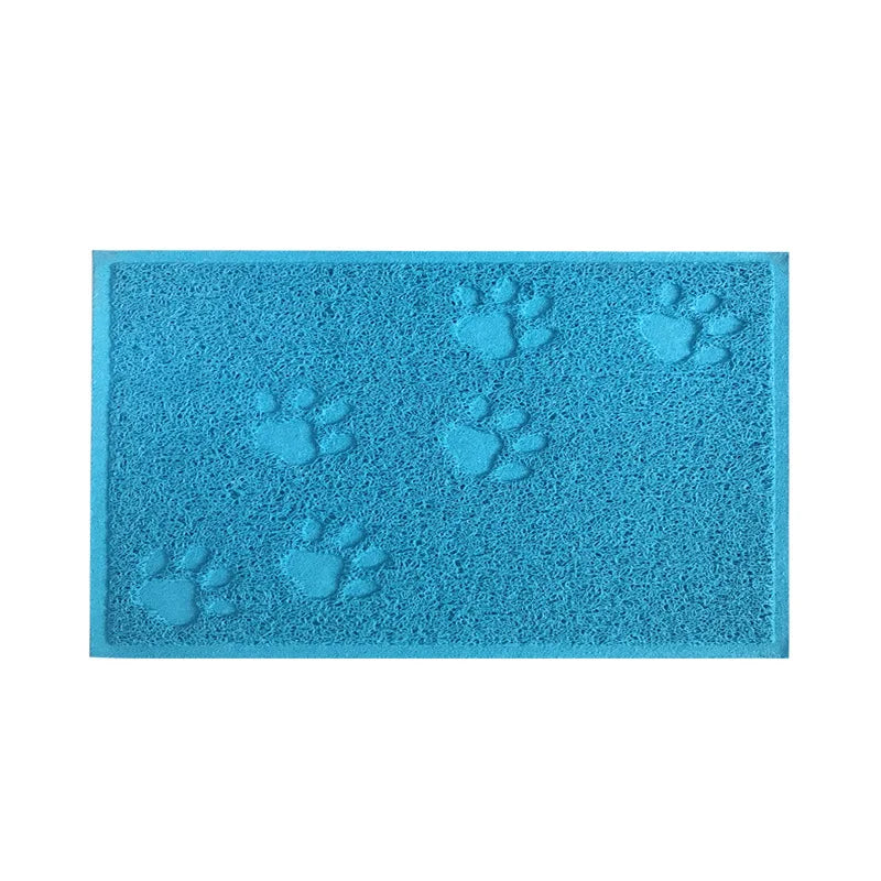 Pet Cat Litter Mat Portable Soft Paws Printed Pad Waterproof Non Slip Pad for House Floor Car Cleaning Supplies PVC Thicken Mat