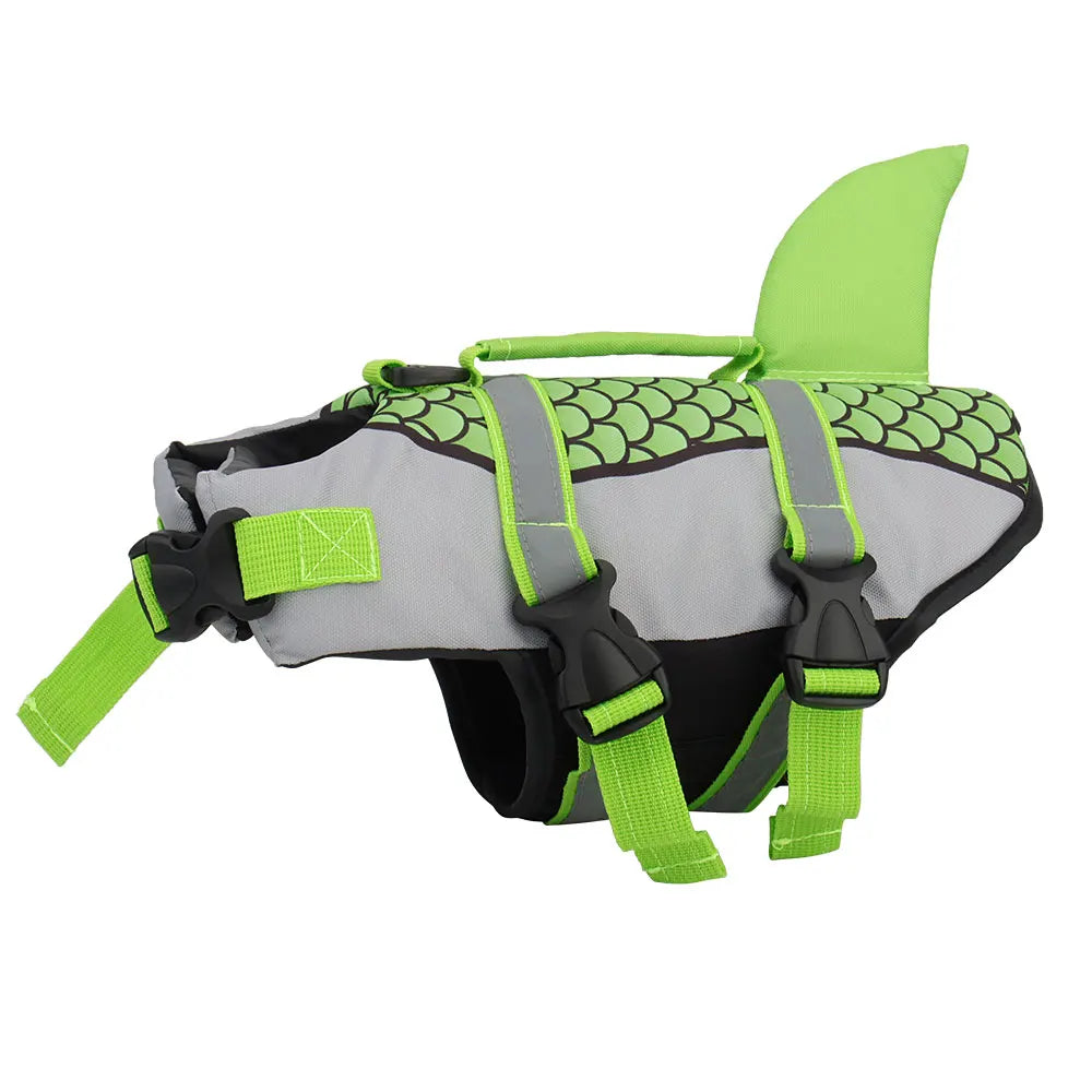 Swim Pet Dog Life Jacket Vest Clothes Life Vest Collar Harness Pet Swimming Summer Swimwear Scales Shark