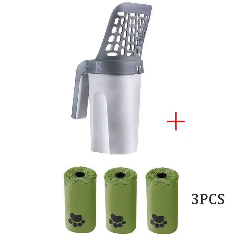 Cat Litter Shovel Scoop One-Piece Filters Removable Portable Commode Picker Cat Litter Box Cleaning Supplies Pet Accessories