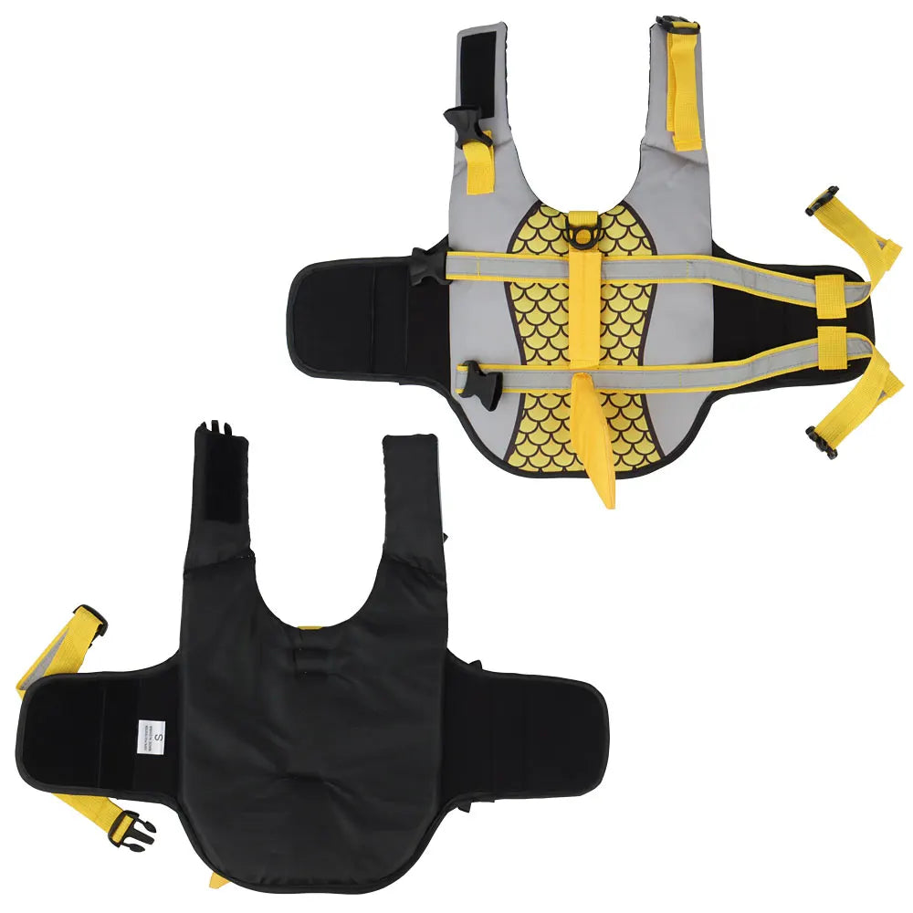 Swim Pet Dog Life Jacket Vest Clothes Life Vest Collar Harness Pet Swimming Summer Swimwear Scales Shark