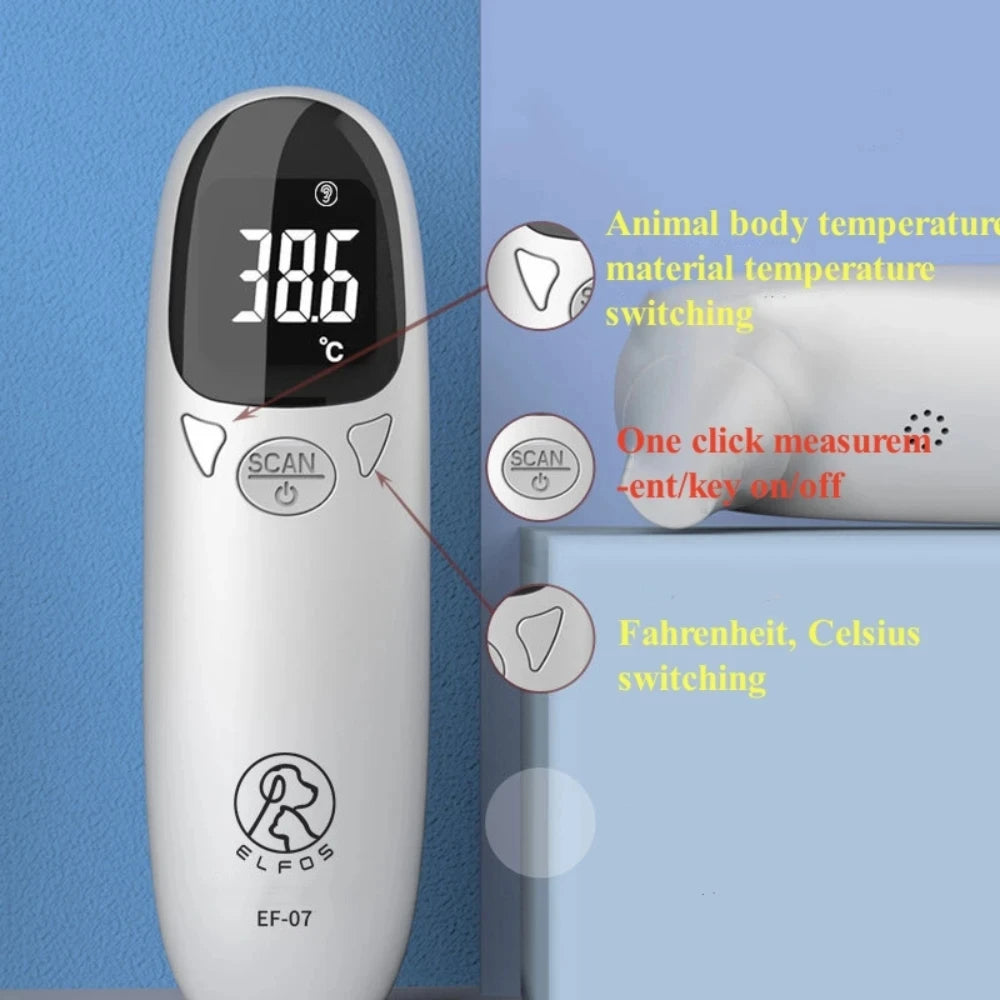 Infrared Pet Dog Cat Ear Thermometer Medical Animal Measuring Electronic Thermometer Non-contact Home Veterinary Equipment Quick