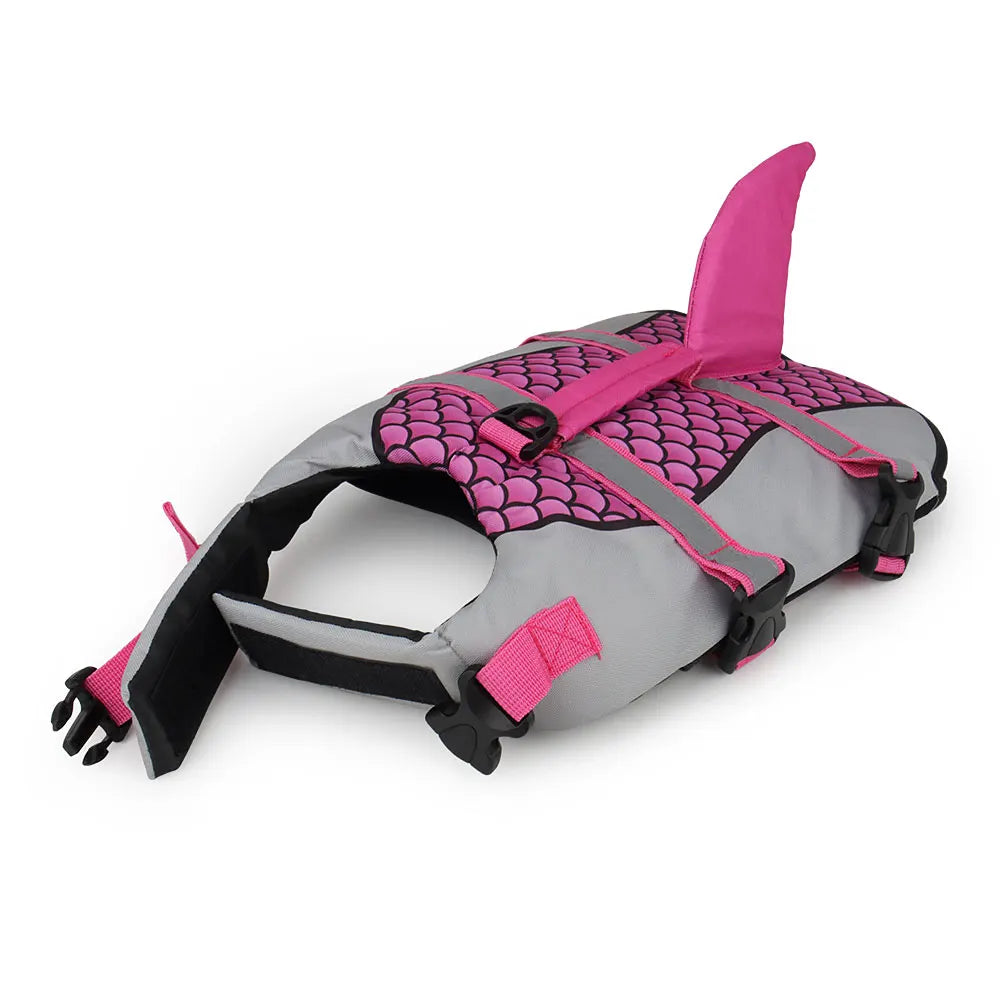 Swim Pet Dog Life Jacket Vest Clothes Life Vest Collar Harness Pet Swimming Summer Swimwear Scales Shark