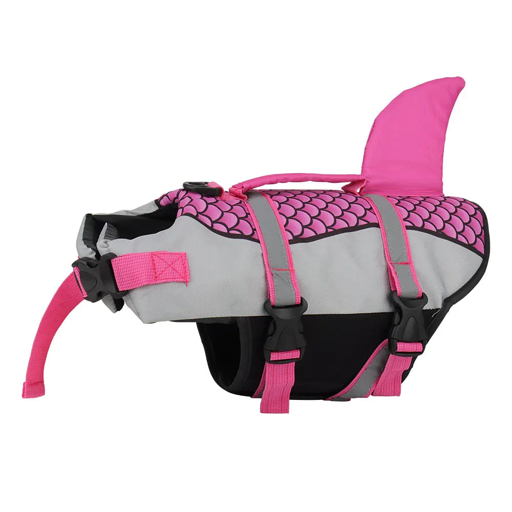 Swim Pet Dog Life Jacket Vest Clothes Life Vest Collar Harness Pet Swimming Summer Swimwear Scales Shark