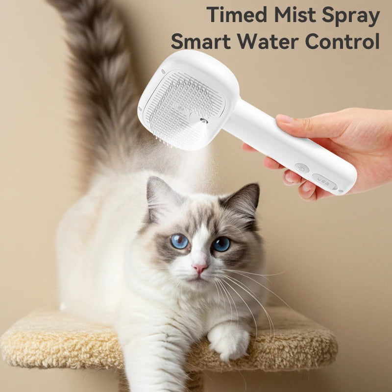 ROJECO Pet Steam Comb Electric Spray Brushes For Dog Cat Hair Removal Combs Pet Hair Grooming Tool Hair Remover Water Mist Brush