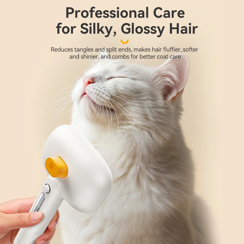 ROJECO Pet Steam Comb Electric Spray Brushes For Dog Cat Hair Removal Combs Pet Hair Grooming Tool Hair Remover Water Mist Brush