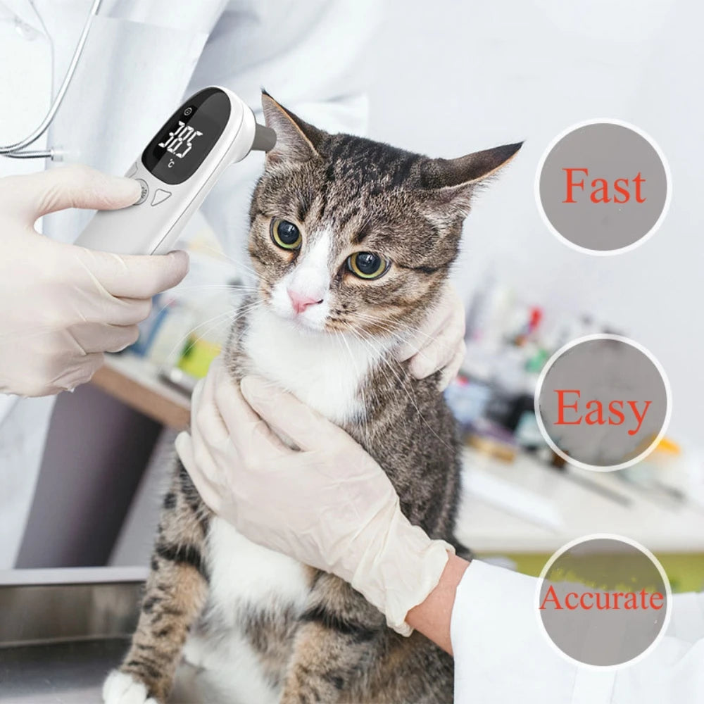 Infrared Pet Dog Cat Ear Thermometer Medical Animal Measuring Electronic Thermometer Non-contact Home Veterinary Equipment Quick