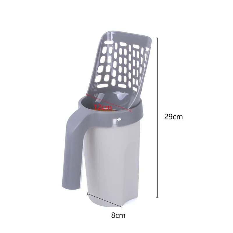 Cat Litter Shovel Scoop One-Piece Filters Removable Portable Commode Picker Cat Litter Box Cleaning Supplies Pet Accessories