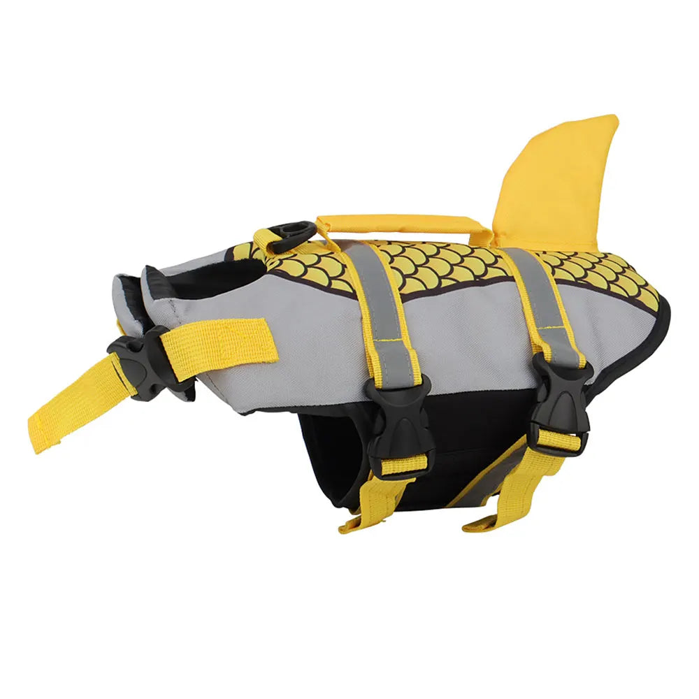 Swim Pet Dog Life Jacket Vest Clothes Life Vest Collar Harness Pet Swimming Summer Swimwear Scales Shark